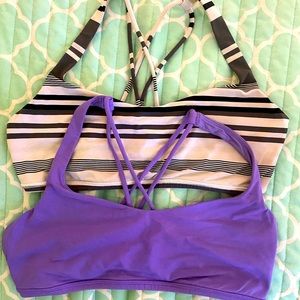 - 2 lululemon free to be Bras